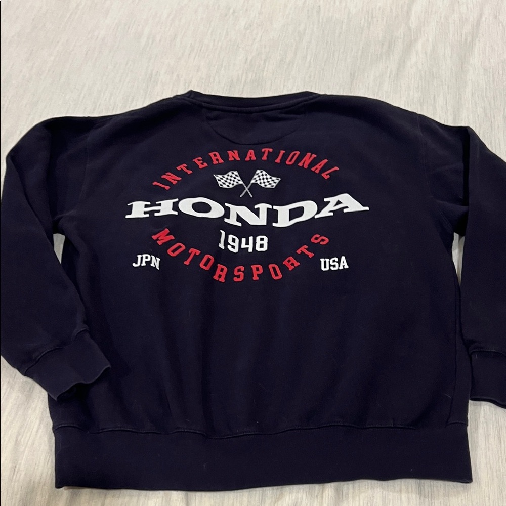 Honda Navy Blue Men's Sweatshirt -size large - Picture 3 of 5